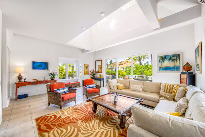 Elegant interior living space showcasing luxury Hawaiian design and comfort